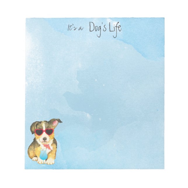 Summer Pembroke Welsh Corgi Anteckningsblock (Framsida)