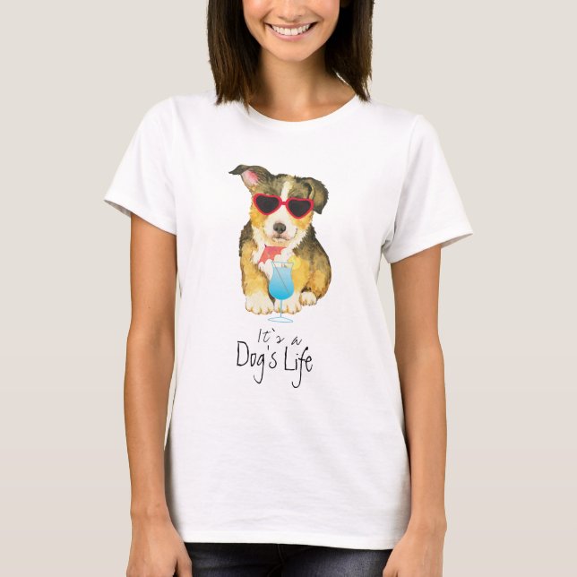 Summer Pembroke Welsh Corgi T Shirt (Framsida)