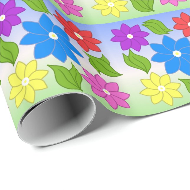 Summer Petals Presentpapper (Rullad Hörn)