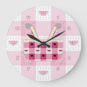 Summer Picnic Clock Stor Klocka