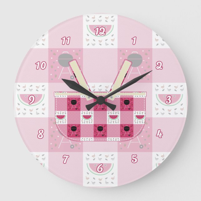 Summer Picnic Clock Stor Klocka (Framsida)