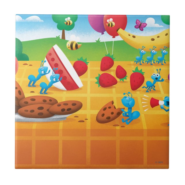 Summer Picnic Kakelplatta (Framsidan)