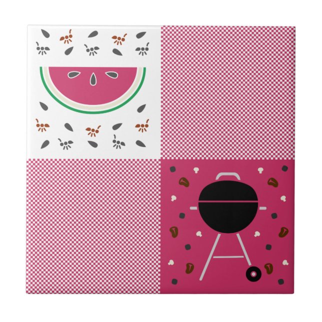 Summer Picnic Tile Kakelplatta (Framsidan)