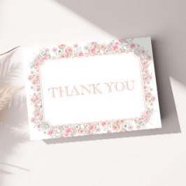 Summer Pink Wildflower Baby Shower Tack Kort