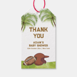 Summer Plam Tree Football Sport Boy Baby Shower Presentetikett