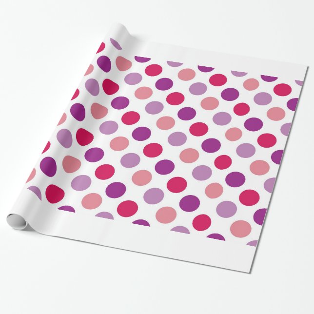 Summer Polka dots Presentpapper (Utrullad)