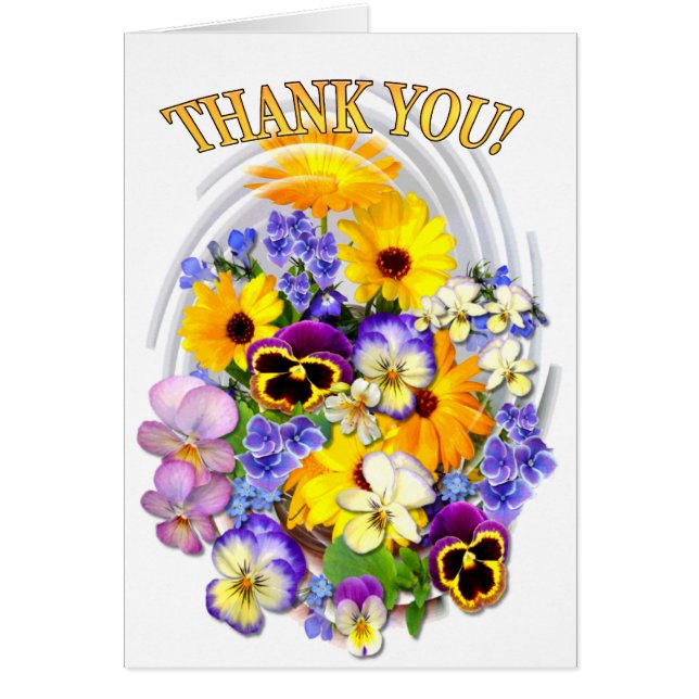 Summer Posy Tack Hälsningskort (Framsidan)