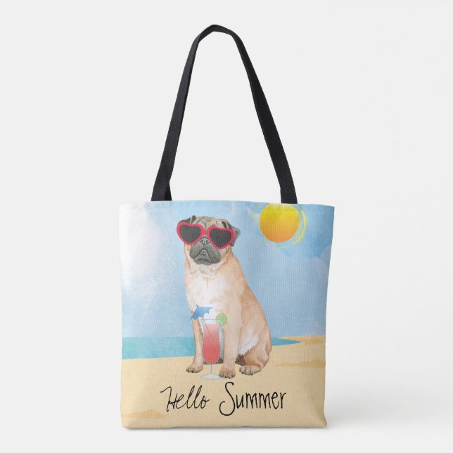 Summer Pug Tygkasse (Baksida)
