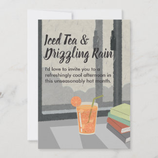 Summer Rain Home Invitation-Cozy Minimal Aesthetic Inbjudningar