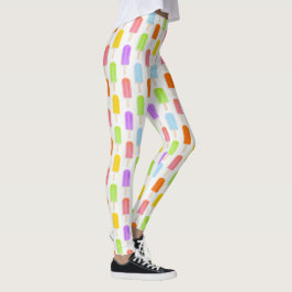 Summer Rainbow Popsicles Mönster Leggings