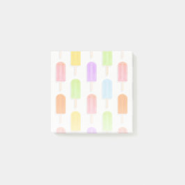 Summer Rainbow Popsicles Mönster Post-it Block