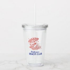 Summer Reading Blue Beach Club Party Take Away Mugg