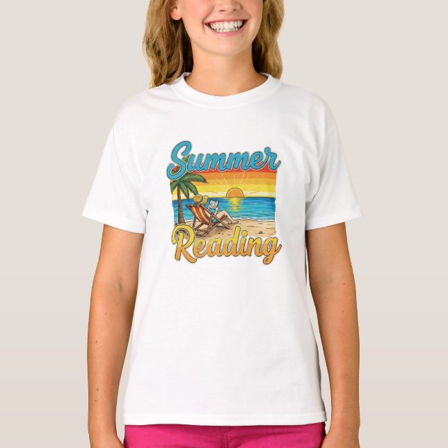  Summer Reading T-shirt! Perfect for bookworms, te T Shirt (Framsida)
