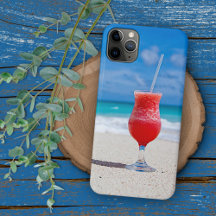 Summer Red Strawberry Margarita på Tropical Beach
