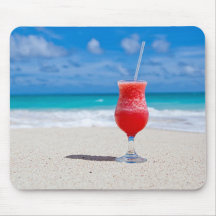 Summer Red Strawberry Margarita på Tropical Beach
