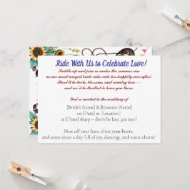 Summer Ride to Forever – Cowgirl Wedding Bliss" Inbjudningar