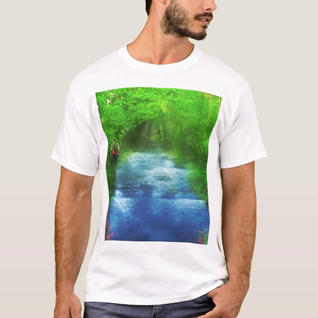 Summer River Walk Hiker T-shirt (Framsida)