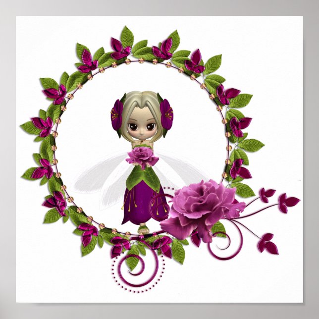 Summer Rosa ros Fae Poster (Framsidan)