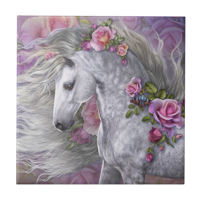 Summer Rose Art Tile Kakelplatta (Framsidan)