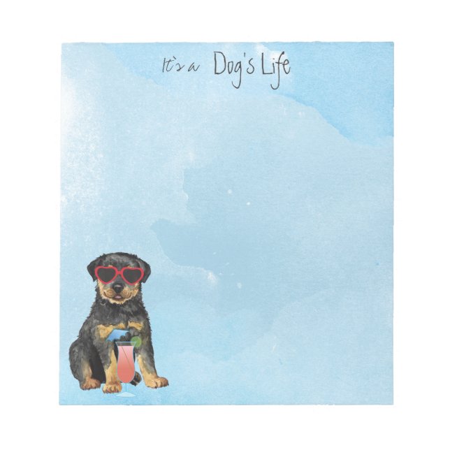 Summer Rottweiler Anteckningsblock (Framsida)