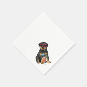 Summer Rottweiler Pappersservett
