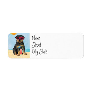 Summer Rottweiler Returadress Etikett