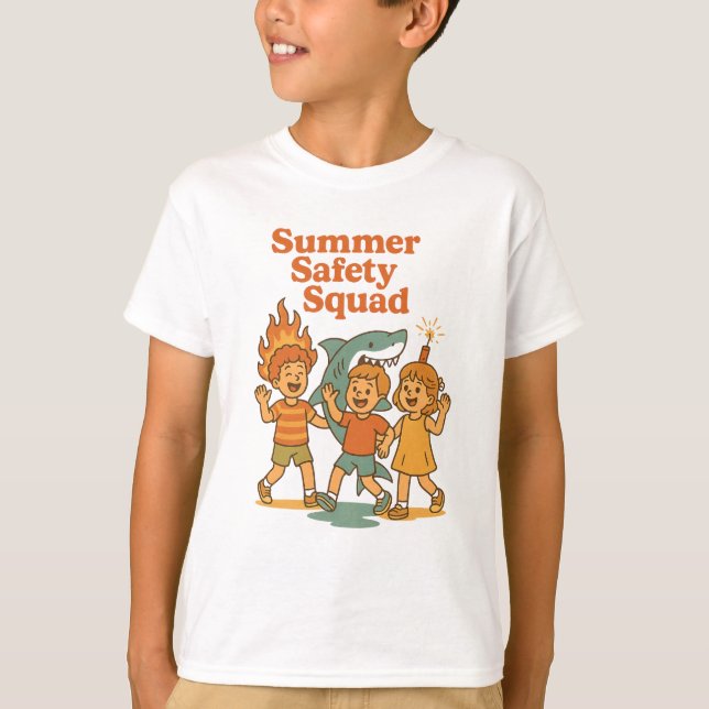 Summer Safety Squad Funny T Shirt (Framsida)