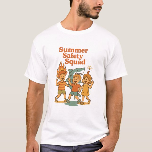 Summer Safety Squad Funny T Shirt (Framsida)