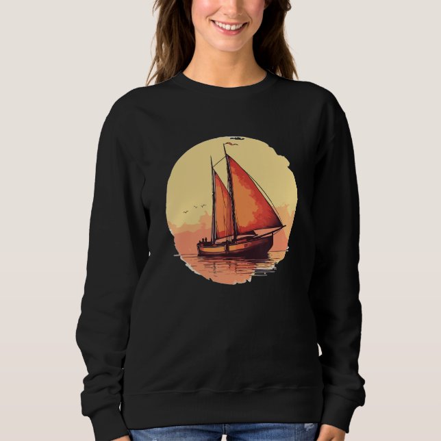 Summer Sailboat Vacation Boat Owner T Shirt (Framsida)