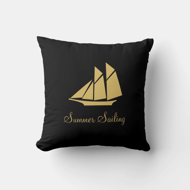 Summer Sailing Golden Yacht Kudde (Framsida)