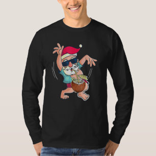 Summer Santa Coconut Drink Cocktail Party Christma T Shirt