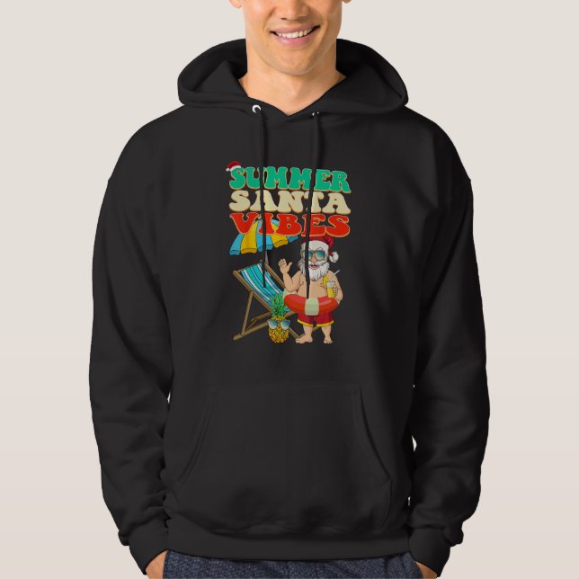 Summer Santa Vibes - July Christmas Hoodie (Framsida)