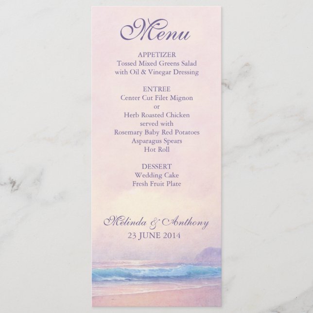 Summer Sea Menu Meny (Framsida)