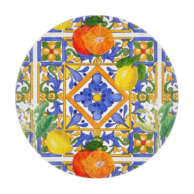 Summer ,Sicilian tiles ,citrus,oranges,majolica   (Framsidan)