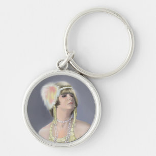 Summer Siren Keychain Rund Silverfärgad Nyckelring
