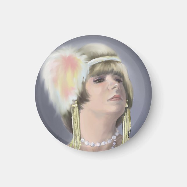 Summer Siren Porträtt Magnet (Framsidan)