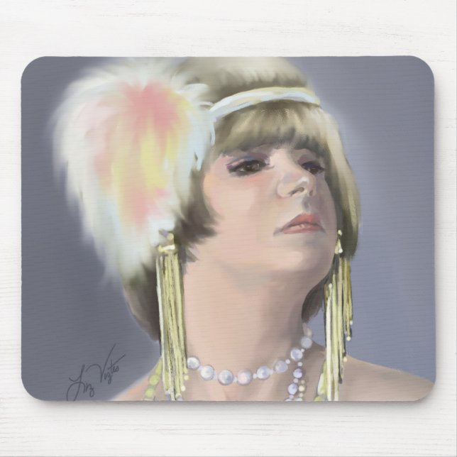 Summer Siren porträtt Mousepad Musmatta (Framsidan)