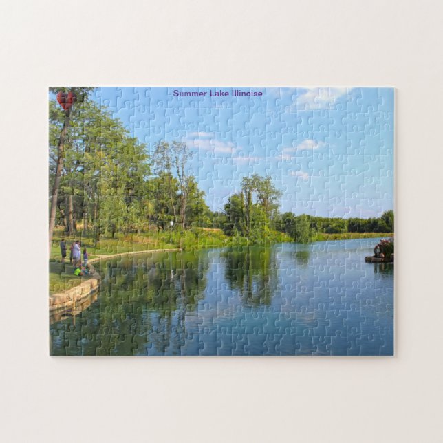 Summer Sjö Illinoise Jigszle Puzzle Pussel (Horisontell)