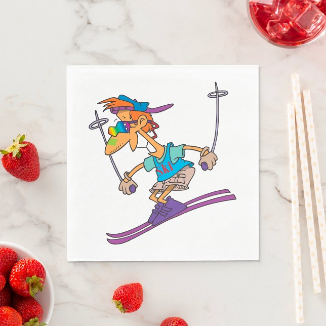 Summer Skier Pappersservett (Skapare uppladdad)