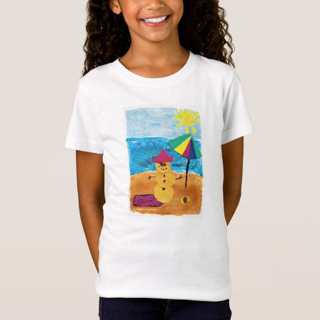 Summer Snögubbe - Kids Art for CHOC T Shirt (Framsida)