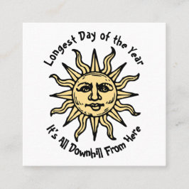 Summer Solstice Dikt Fyrkantigt Visitkort