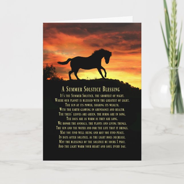 Summer Solstice Litha Pagan Helgdag Kort (Framsida)