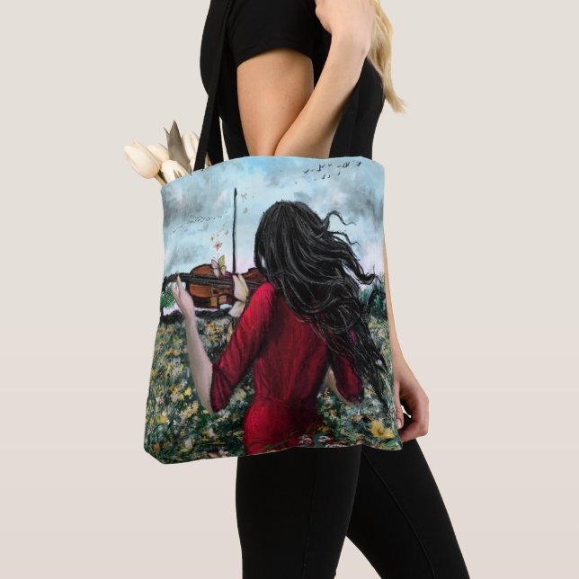 Summer Sonata Tote Bag Tygkasse (Närbild)