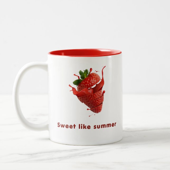 Summer Splash fruits mugs Två-Tonad Mugg (Vänster)