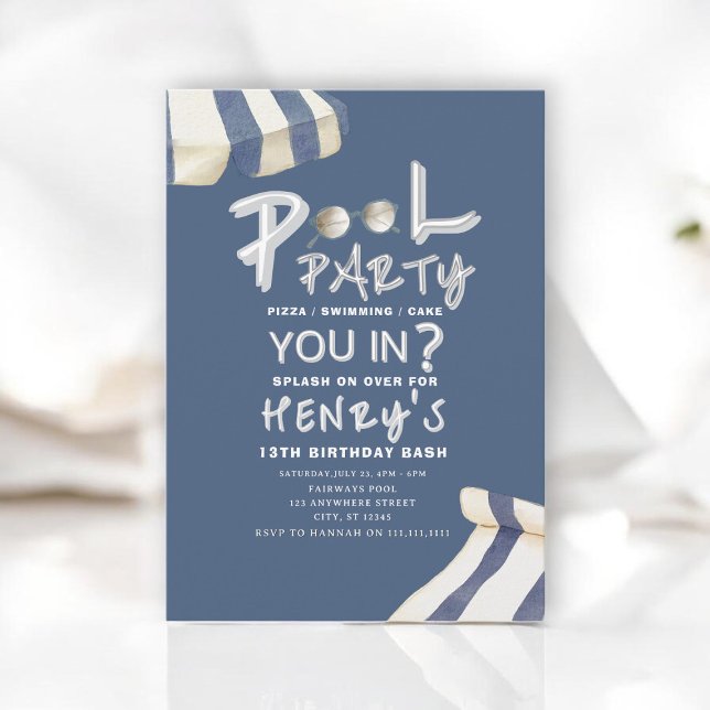 Summer Splash Pool Party Invite Inbjudningar (Skapare uppladdad)