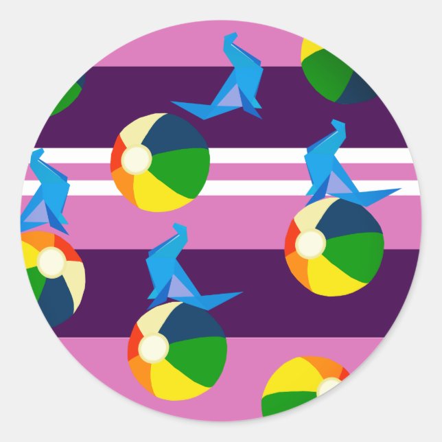 Summer Sticker Runt Klistermärke (Framsida)