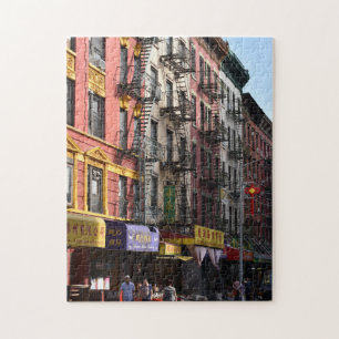 Summer Street Scene Chinatown Manhattan New York Pussel