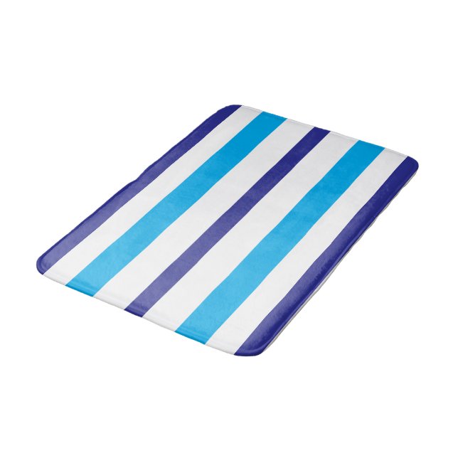 Summer Stripes Blue White  Badrumsmatta (Vinklad)