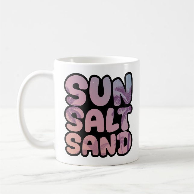 Summer Sun Salt Sand Beach Trip Kaffemugg (Vänster)