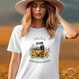 Summer Sunblommblommor Lavender Forest Nature Namn T Shirt